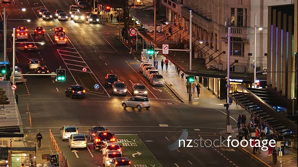 Auckland Night Intersection Above 2 28168