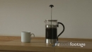 MS TIMELAPSE OF A FRENCH PRESS AND COFFEE CUP 18322