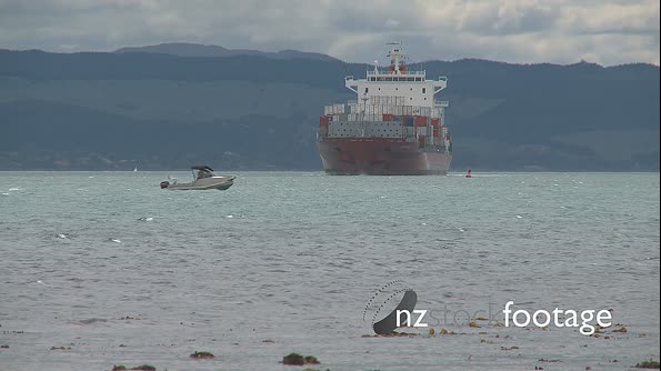 Container Ship & Tow Boat 1854