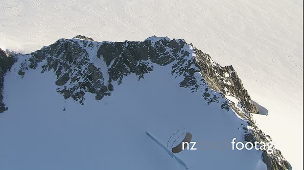 Mountain Climbers on Slope Aerial 2 24958