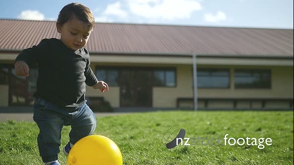 Maori Child Playing With A Ball 2 25577