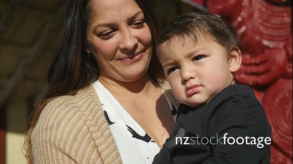 Mother and Son Maori Marae  7 25585