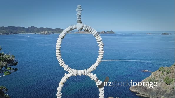 Aerial Over Rainbow Warrior Memorial At Matauri Bay, Northland, New Zealand 26940