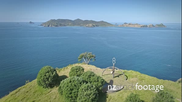 Aerial Over Rainbow Warrior Memorial At Matauri Bay, Northland, New Zealand 26949