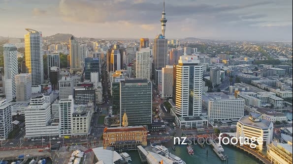 Auckland City Aerial View Skyline, New Zealand 26956
