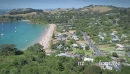 Aerial flying over palm beach on waiheke island, Auckland, New Zealand 26981